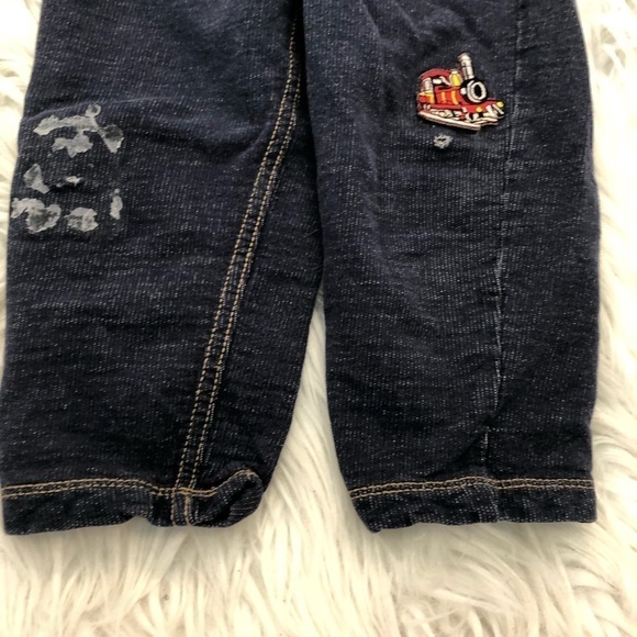 Carters Baby Toddler Dark Wash Jeans Train - Picture 5 of 9